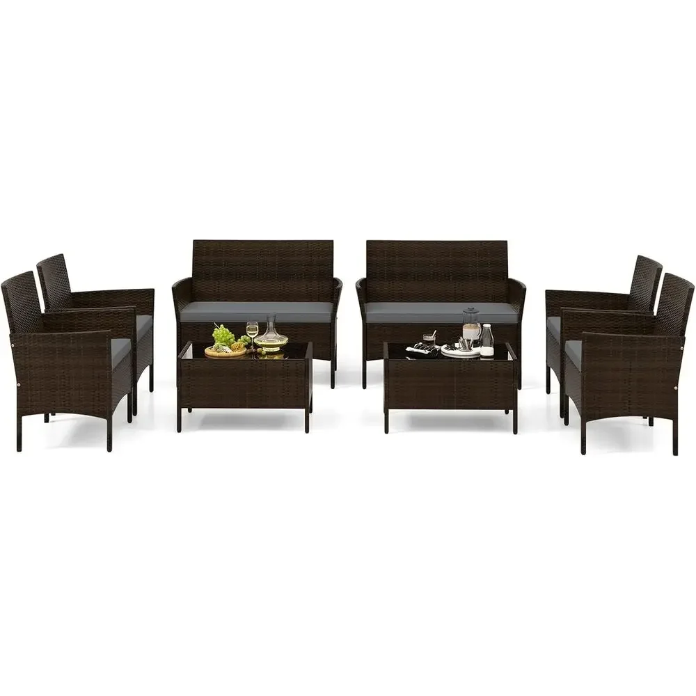 Outdoor Furniture Grey - Set di mobili da giardino in