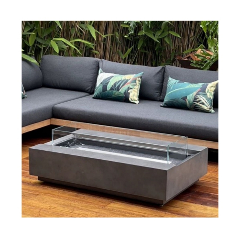 Outdoor Furniture Set With Fire Pit - Set di mobili da esterno moderni