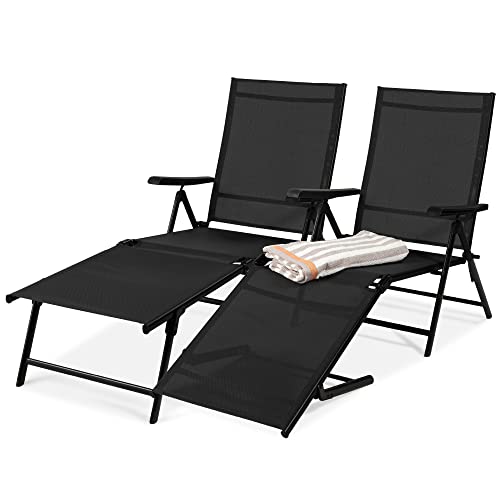 Deck Chair Lounger - Set di 2 Sdraio da Esterno
