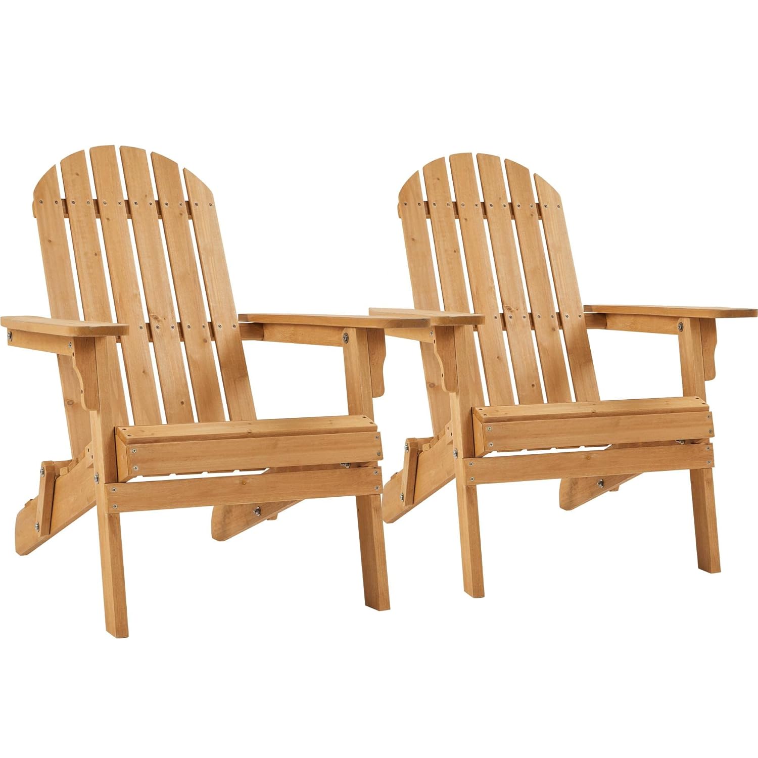 Outdoor Furniture Set With Fire Pit - Set di 2 Sedie Adirondack Pieghevoli