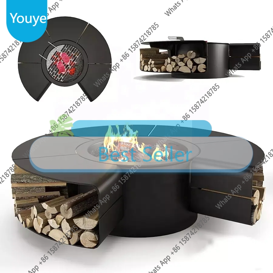 Outdoor Furniture Set With Fire Pit - Tavolo con Braciere Senza Fumo I