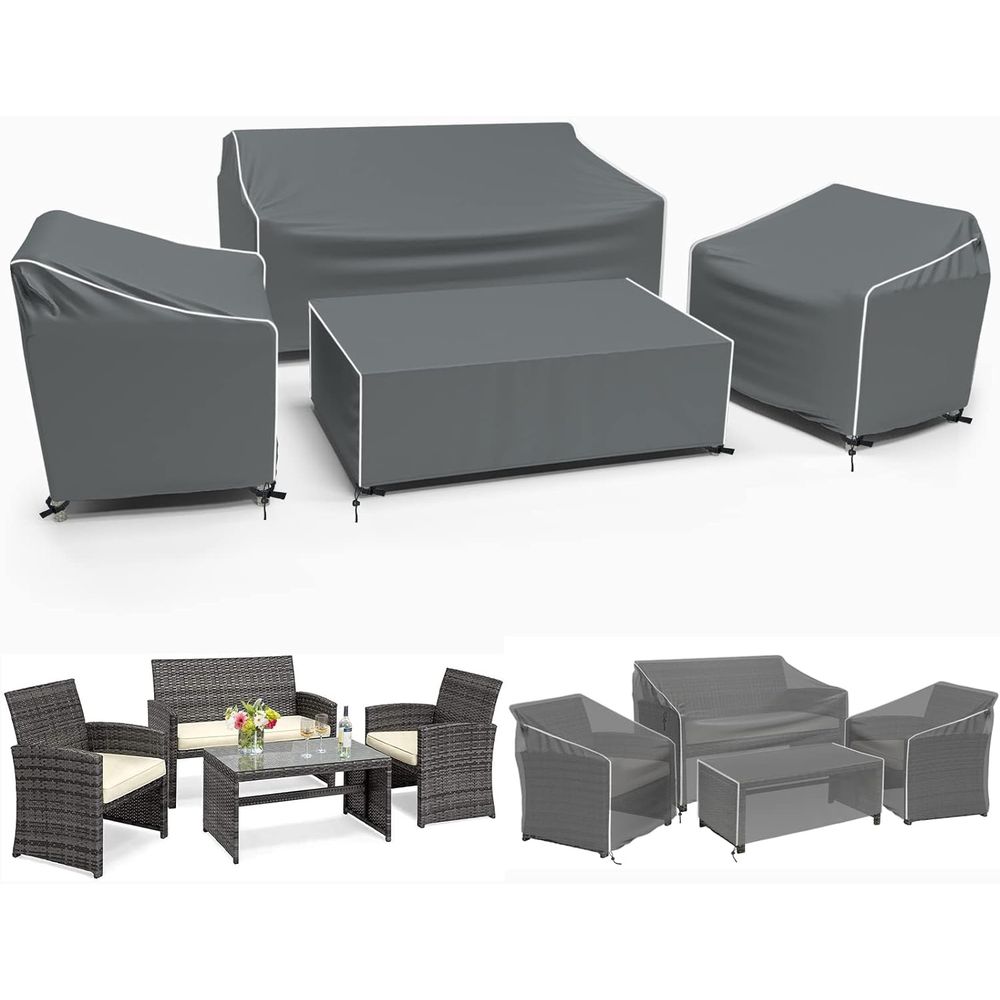 Outdoor Furniture Grey - Coperture per Mobili da Giardino, Set