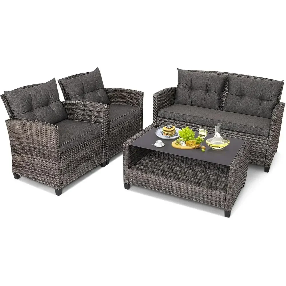 Outdoor Furniture Grey - Set di Mobili da Esterno Grigio: