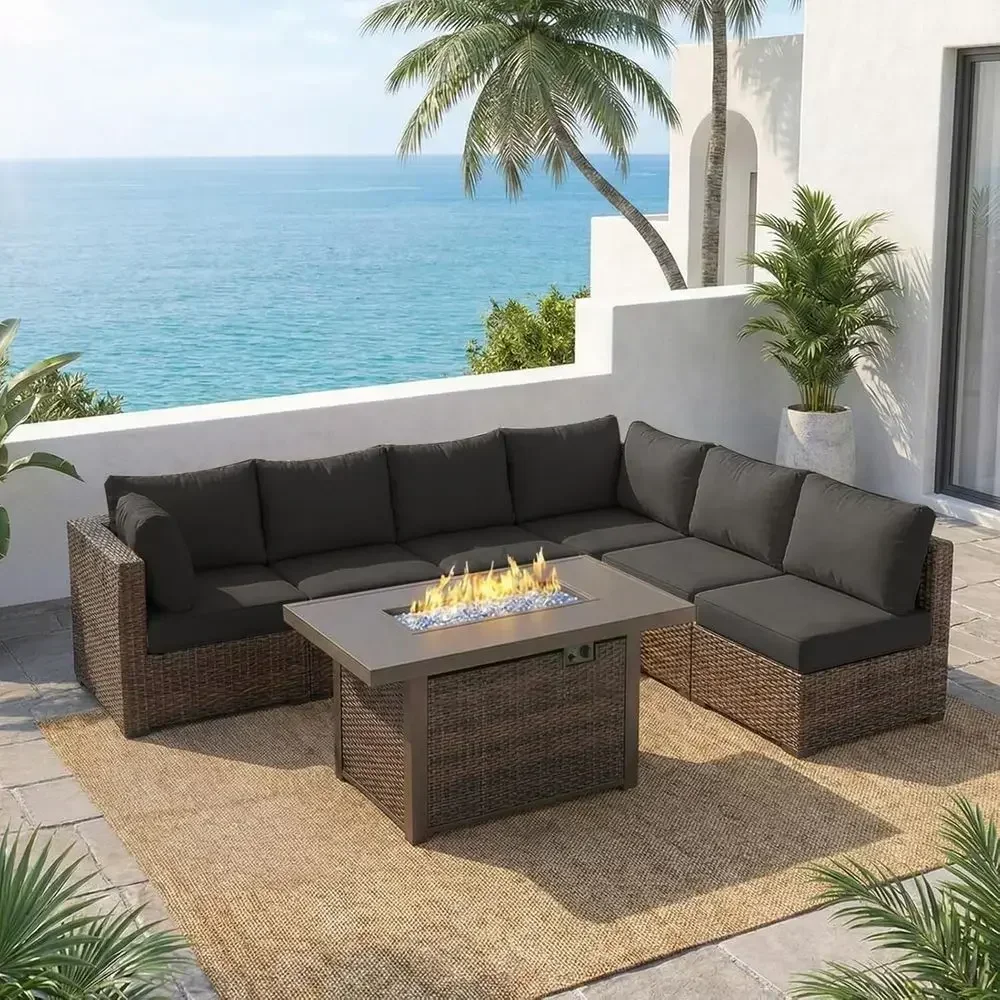 Outdoor Furniture Set With Fire Pit - Set di mobili da giardino da