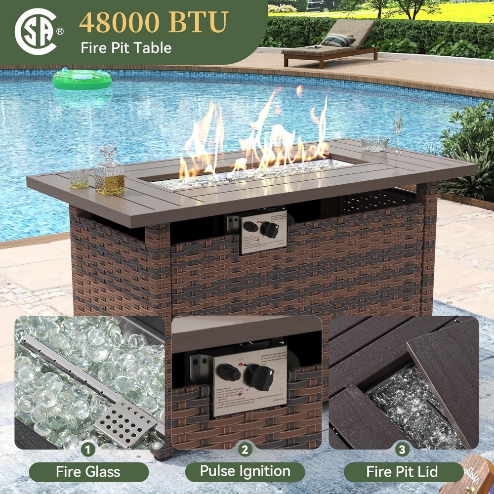 Outdoor Furniture Set With Fire Pit - Offerta Esclusiva: Set di Mobili da