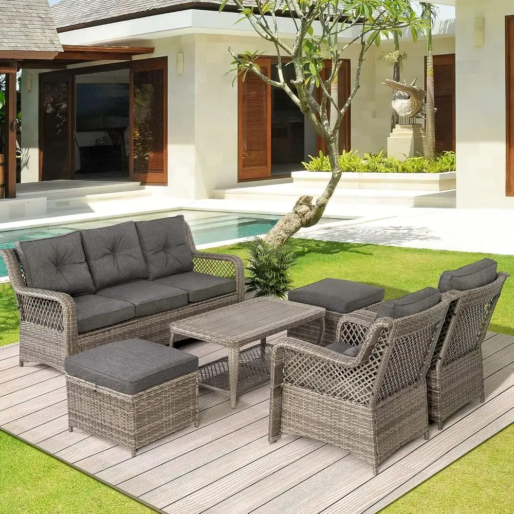 Outdoor Furniture Grey - Set di Mobili da Esterno in