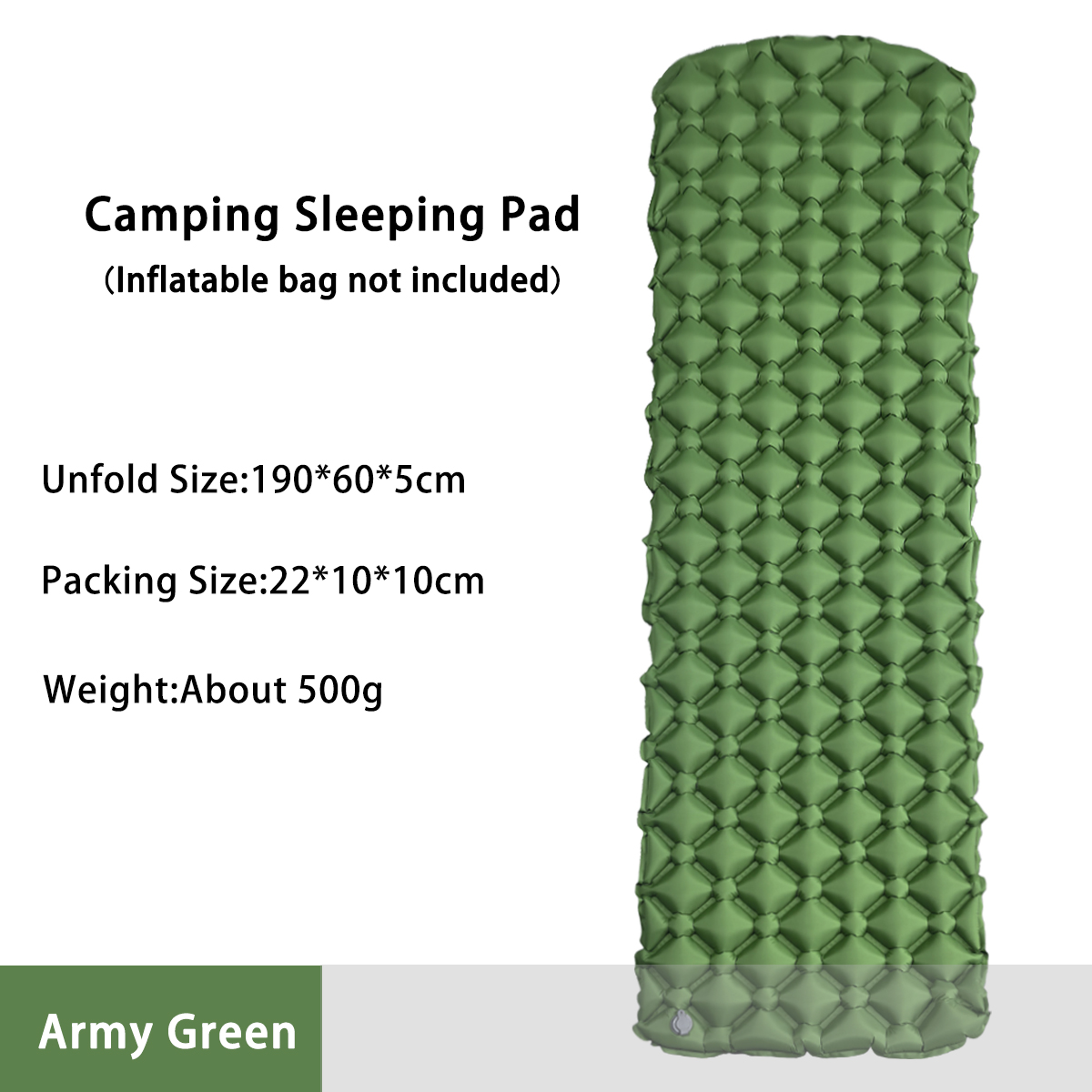 Outdoor Furniture Pads - Materasso Gonfiabile da Campeggio, Letto Pieghevole