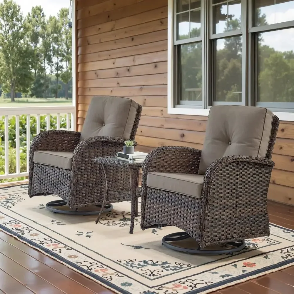 Outdoor Furniture Grey - Set di 2 Sedie a Dondolo