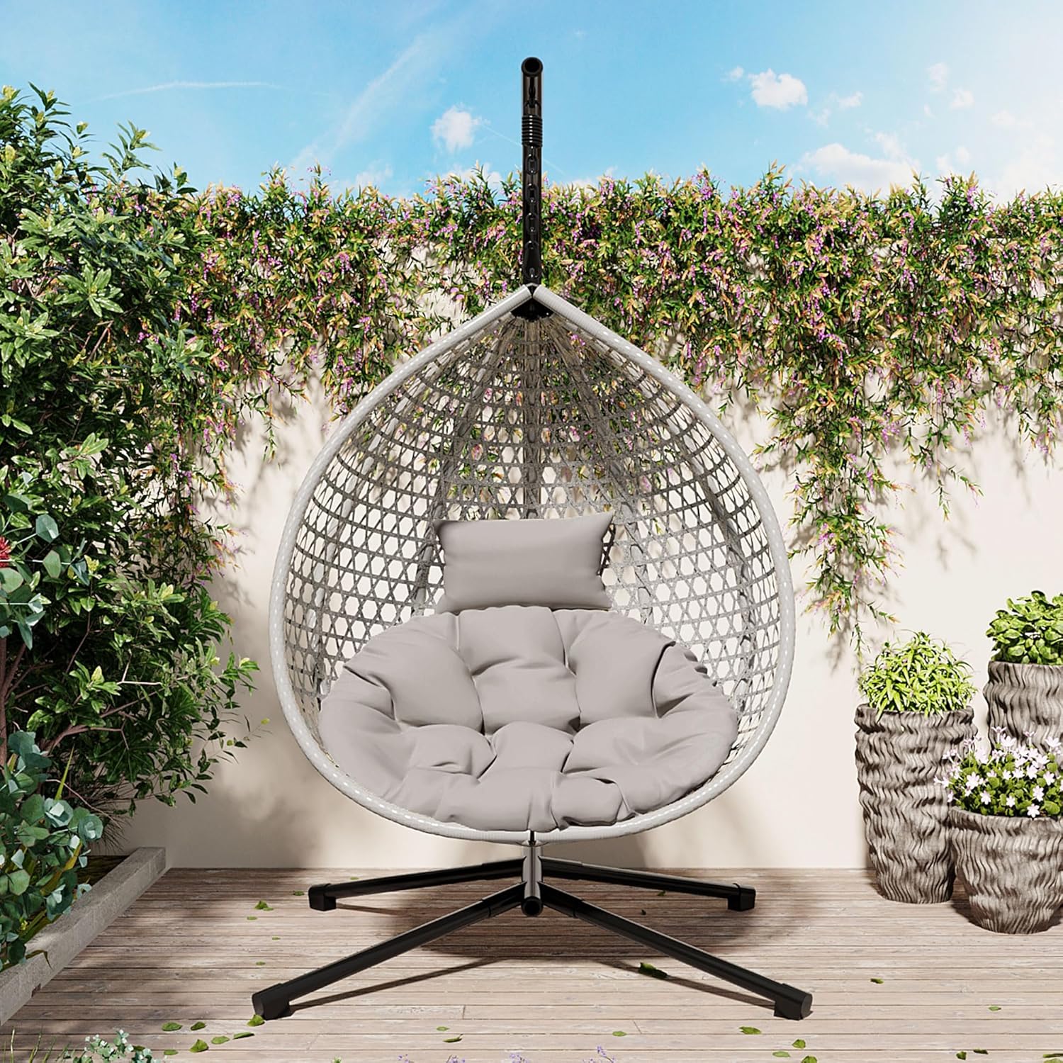 Sedia a dondolo pieghevole in  - Hanging Egg Chair recensione e prezzo