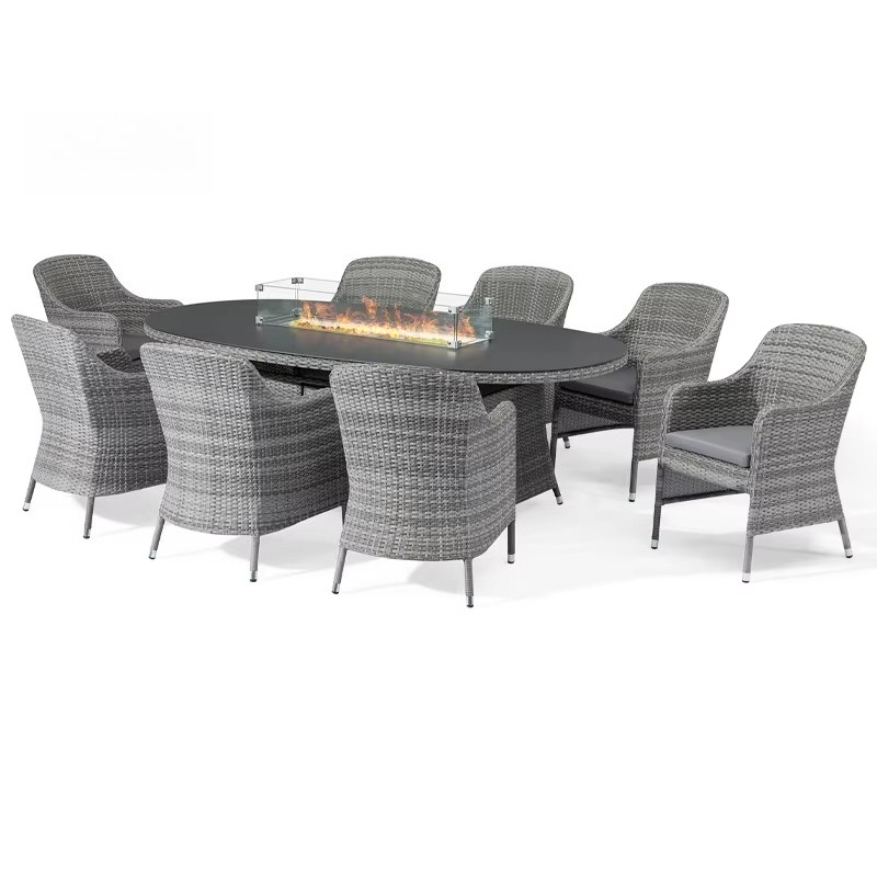 Set da Giardino Moderno in Rat - Outdoor Furniture Set With Fire Pit recensione e prezzo