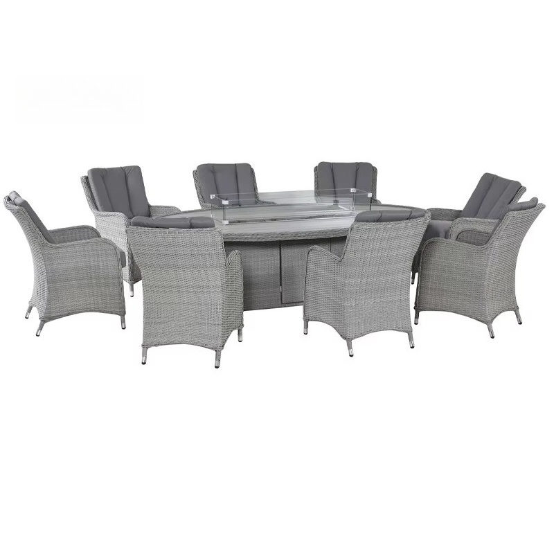 Set da Giardino Moderno in Rat - Outdoor Furniture Set With Fire Pit recensione e prezzo