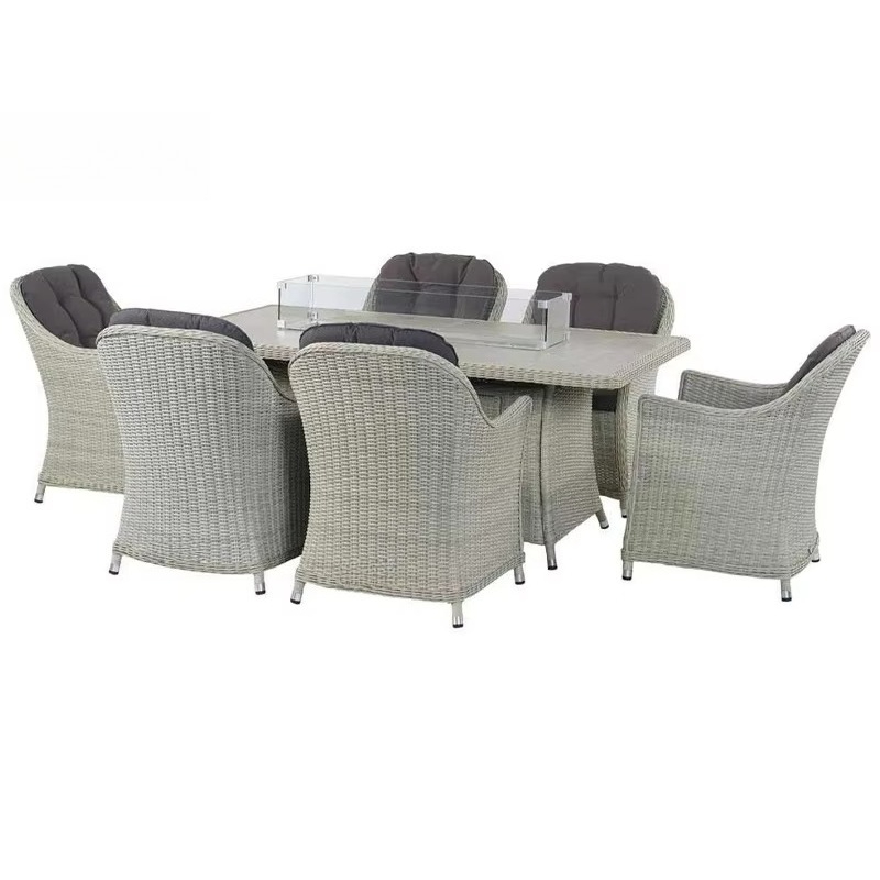 Set da Giardino Moderno in Rat - Outdoor Furniture Set With Fire Pit recensione e prezzo