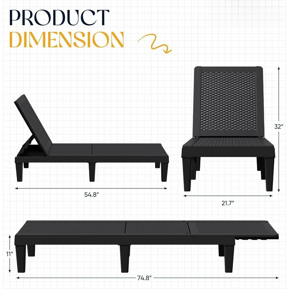 Set di 2 sedie con schienale r - Deck Chair Lounger recensione e prezzo