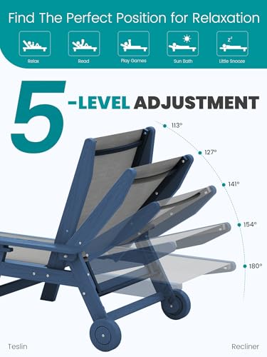 Sdraio da Patio in Textilene,  - Deck Chair Lounger recensione e prezzo