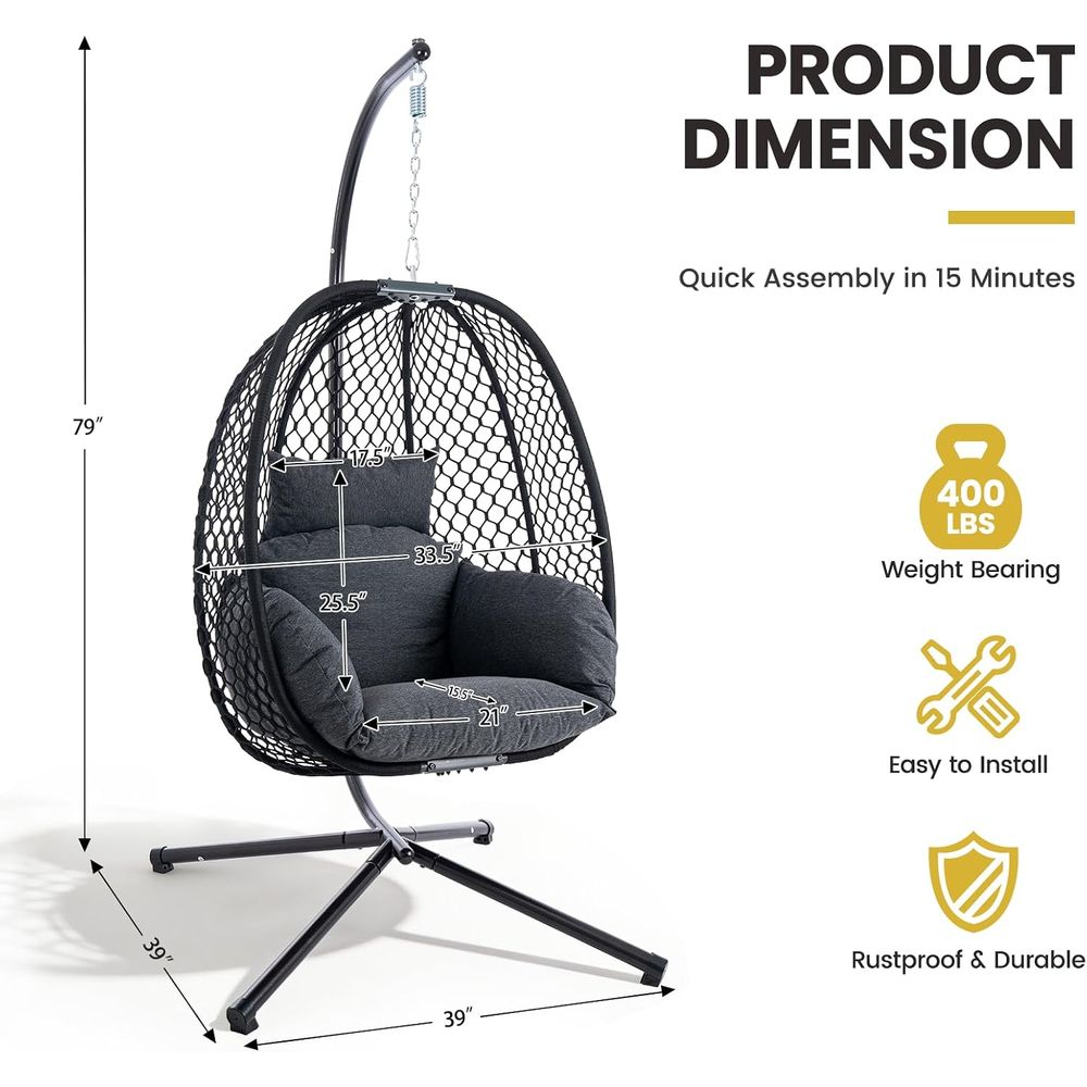 Sedia a dondolo a forma di uov - Hanging Egg Chair recensione e prezzo