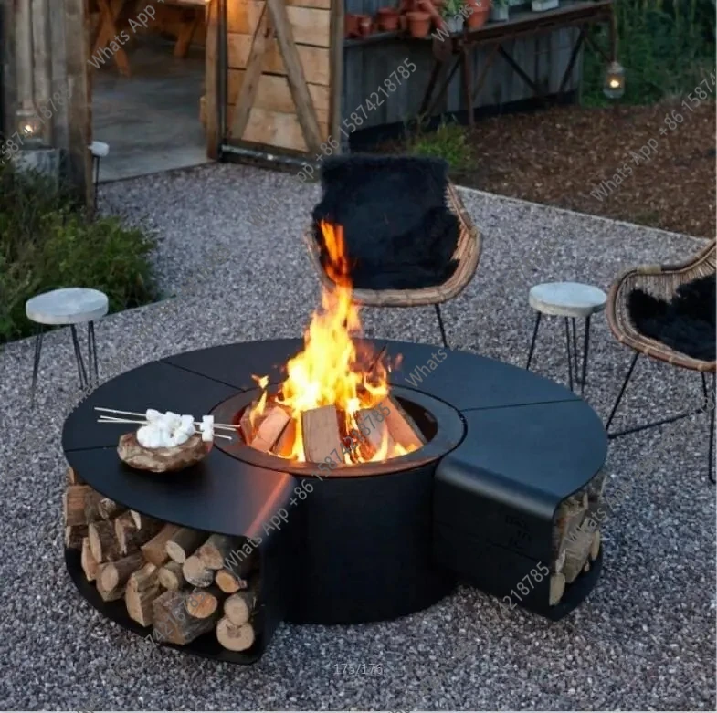 Tavolo con Braciere Senza Fumo - Outdoor Furniture Set With Fire Pit recensione e prezzo