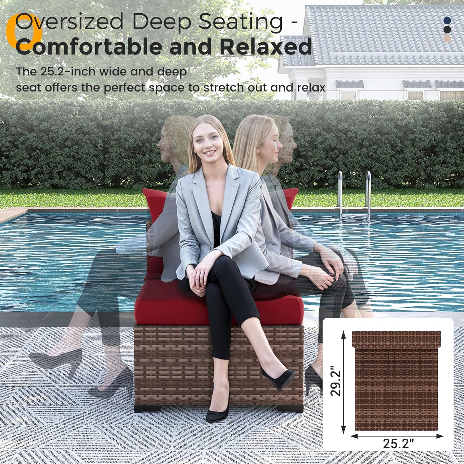 Set Divano Sezionale in Vimini - Outdoor Furniture Set With Fire Pit recensione e prezzo