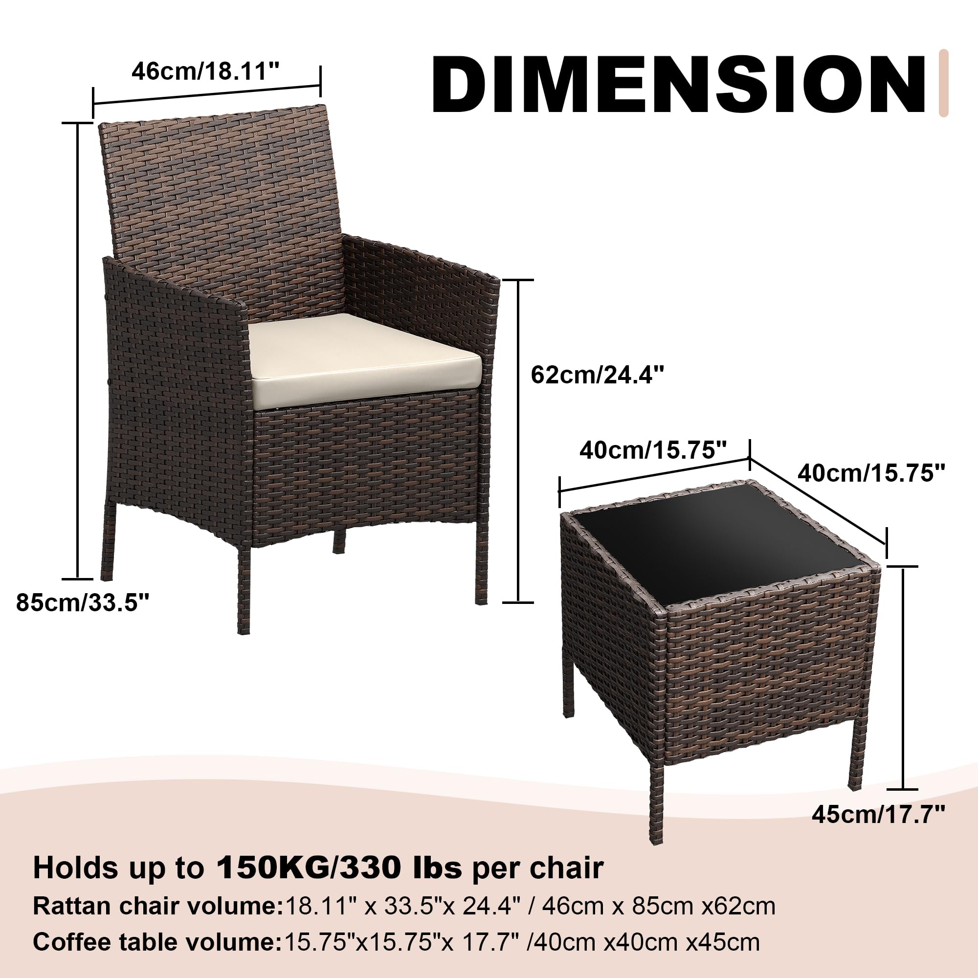 Set di Mobili da Giardino in 3 - Outdoor Furniture Upholstery recensione e prezzo