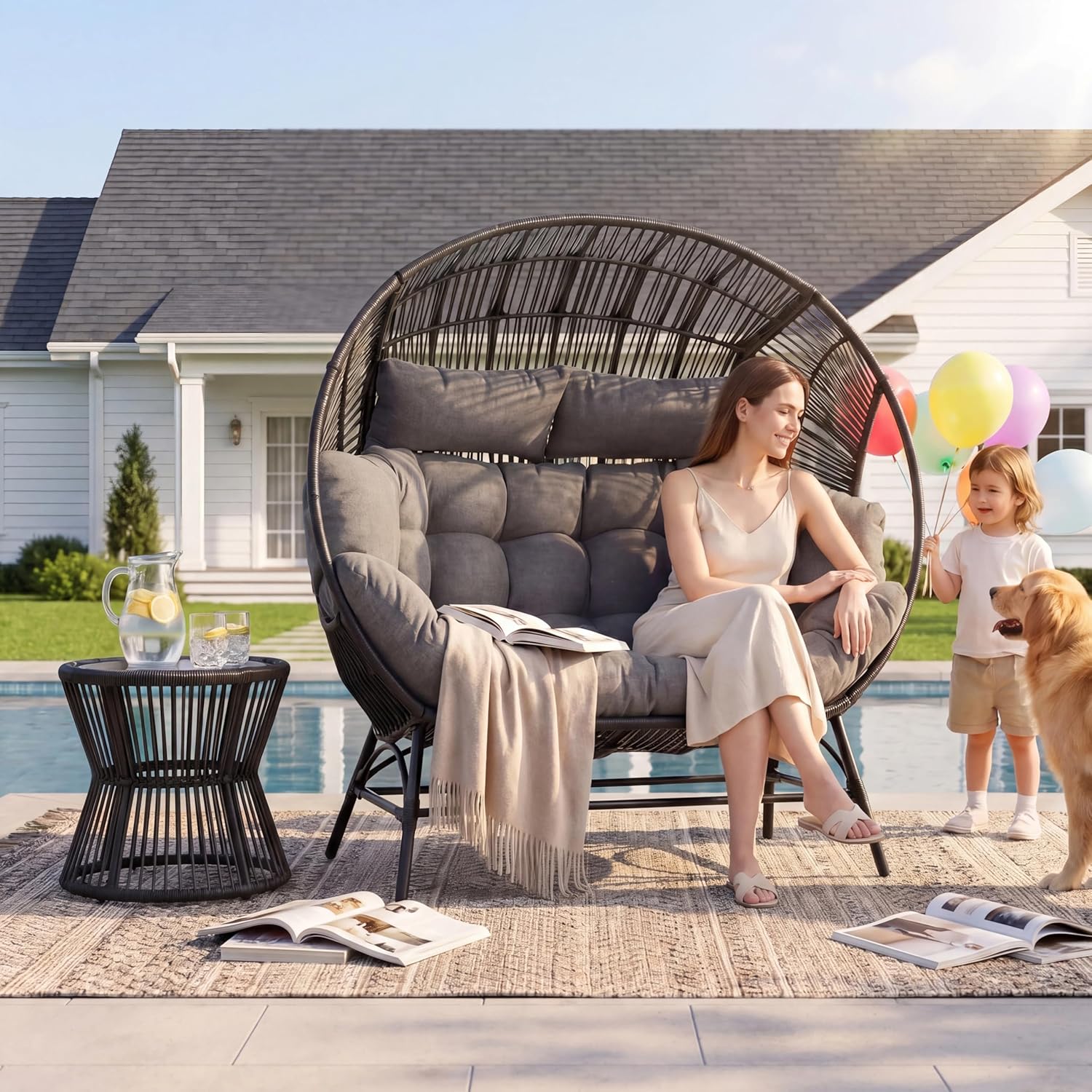 Poltrona a uovo rotonda da est - Hanging Egg Chair recensione e prezzo