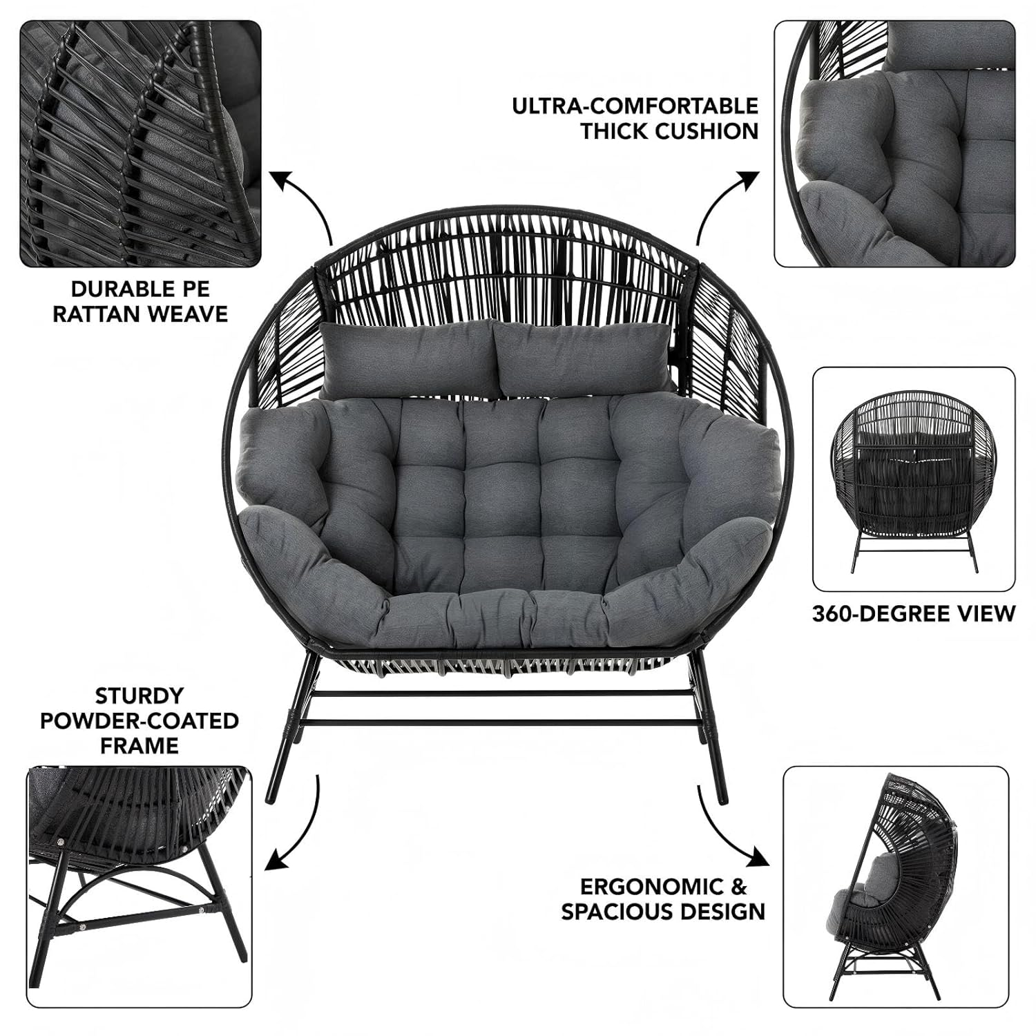 Poltrona a uovo rotonda da est - Hanging Egg Chair recensione e prezzo