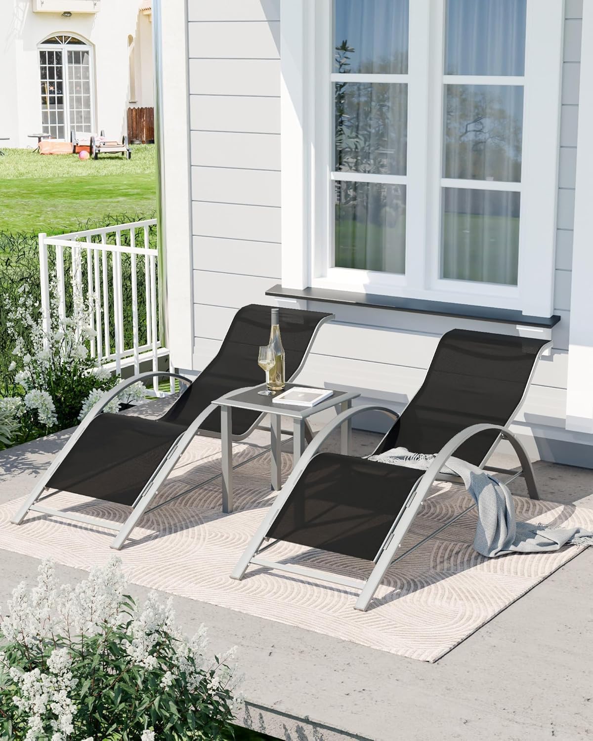 Set di 3 sedie a sdraio da pis - Deck Chair Lounger recensione e prezzo