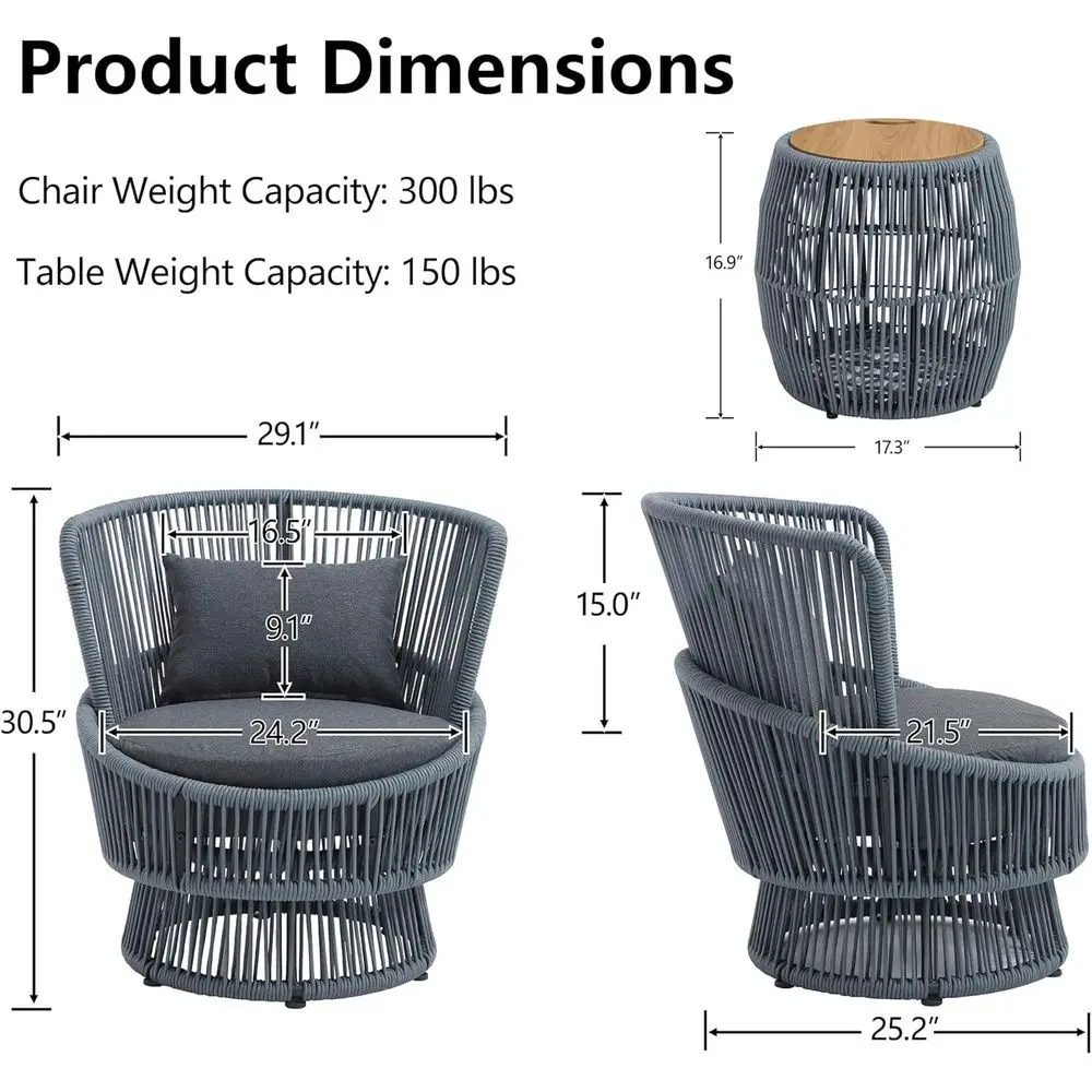 Set da 2 Pezzi per Esterni con - Outdoor Furniture Grey recensione e prezzo