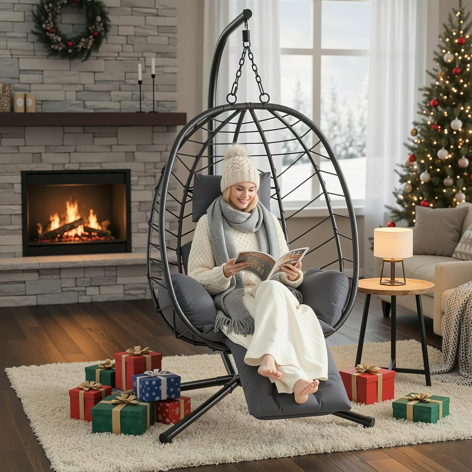 Sedia a dondolo sospesa con po - Hanging Egg Chair recensione e prezzo