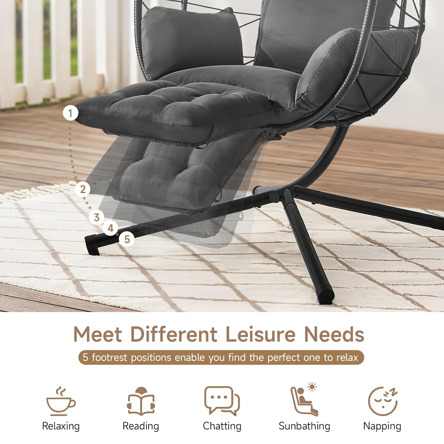 Sedia a dondolo sospesa con po - Hanging Egg Chair recensione e prezzo