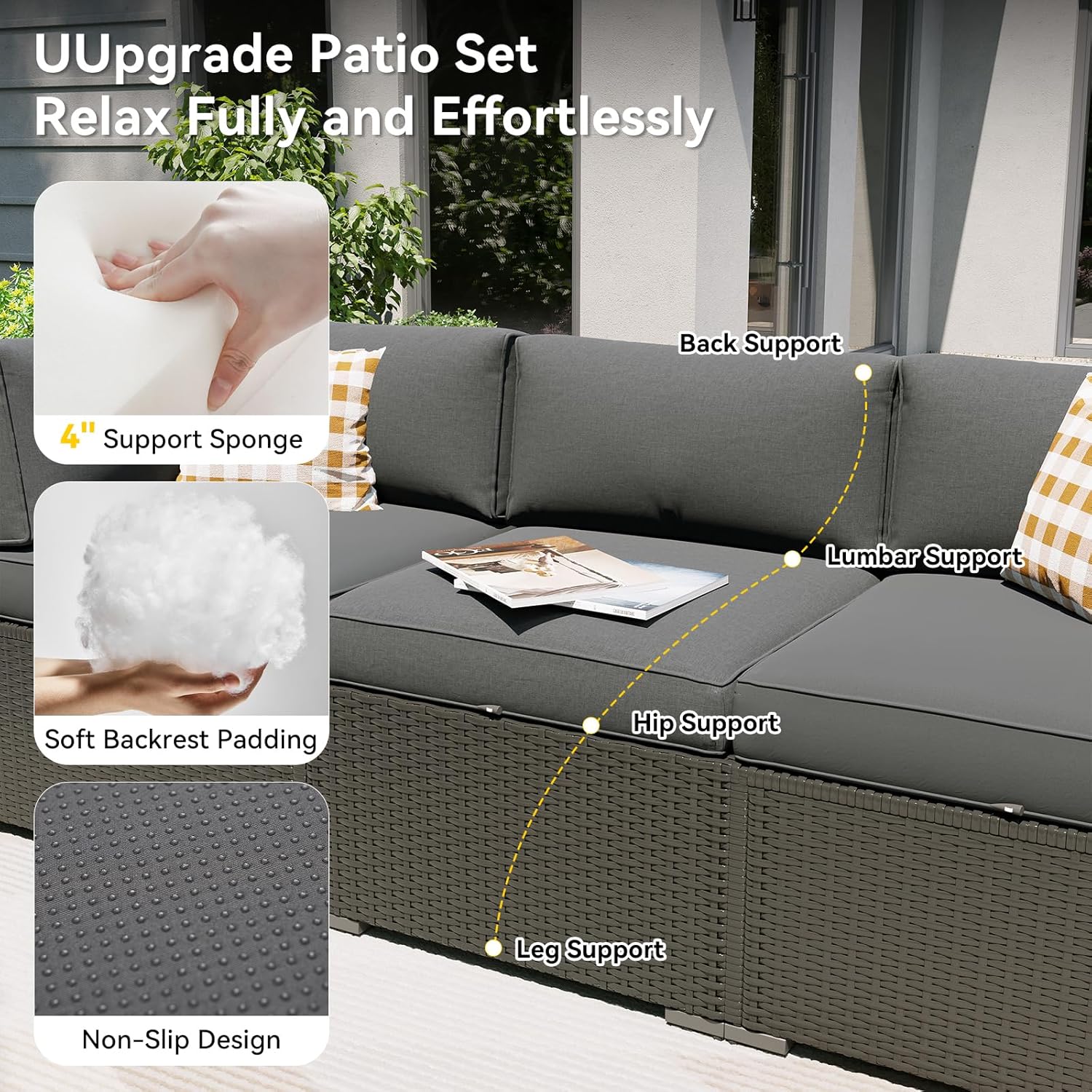 Set di Mobili da Giardino con  - Outdoor Furniture Set With Fire Pit recensione e prezzo