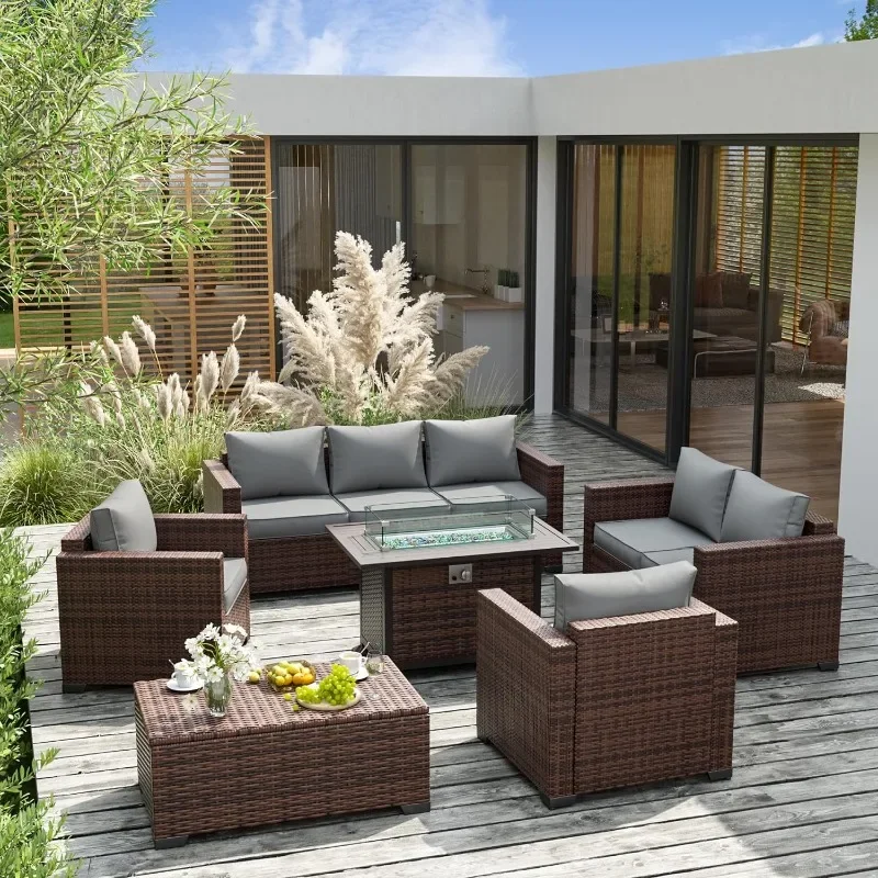 Un set di mobili con tavolo pe - Outdoor Furniture Set With Fire Pit recensione e prezzo