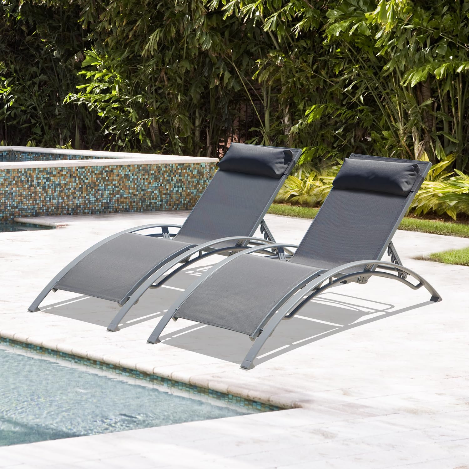 Set di 2 lettini prendisole da - Deck Chair Lounger recensione e prezzo