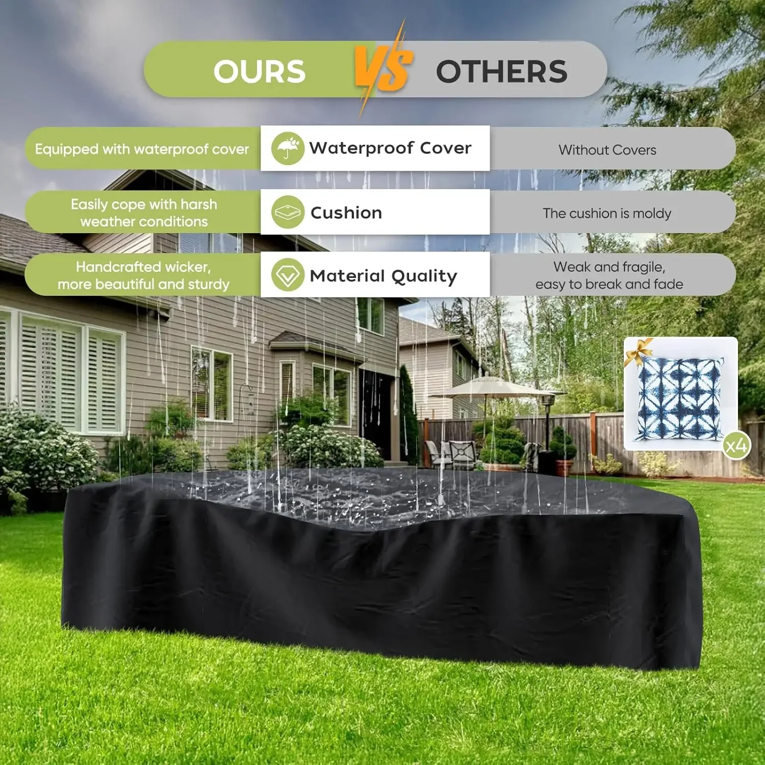 l Set di mobili da giardino co - Outdoor Furniture Set With Fire Pit recensione e prezzo