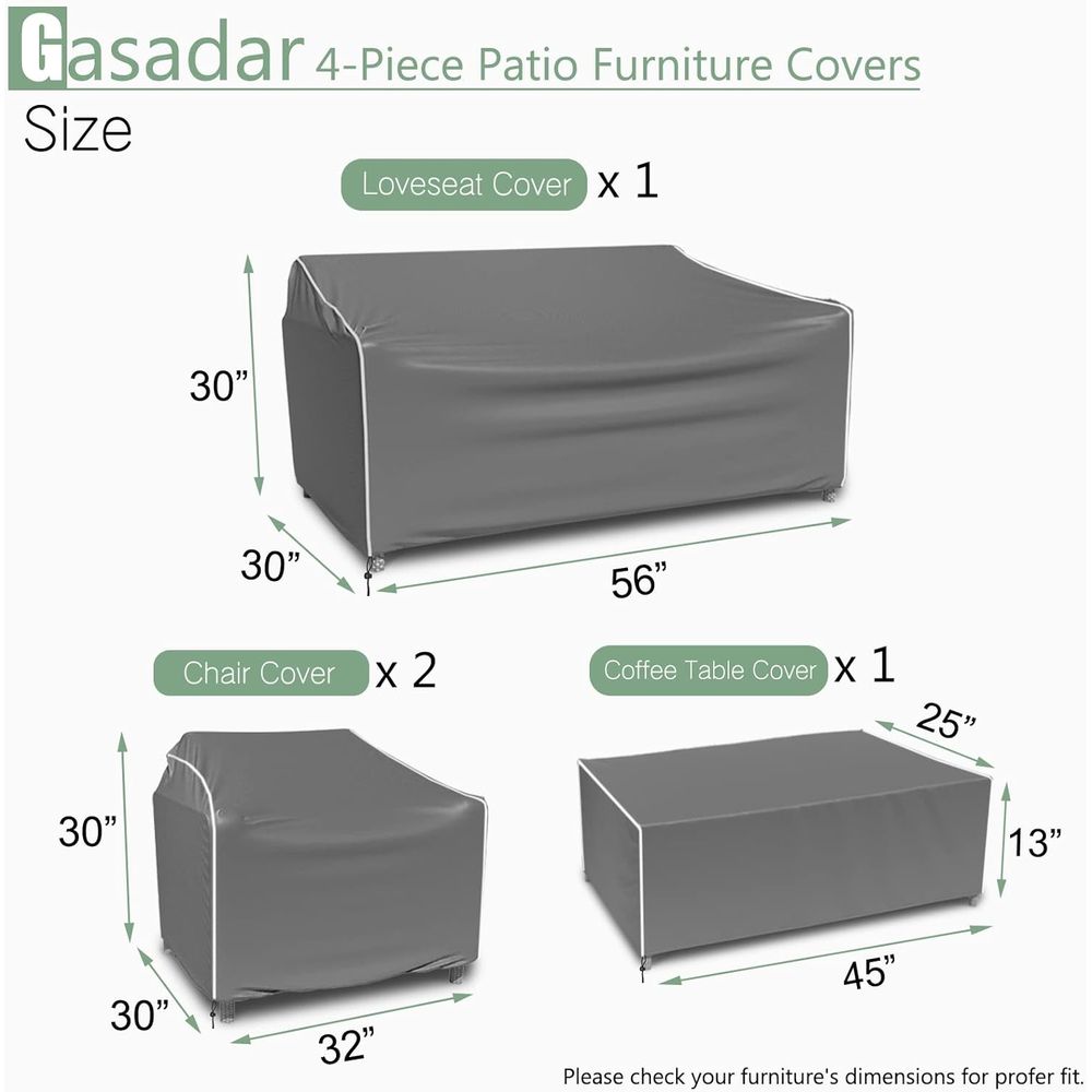 Coperture per Mobili da Giardi - Outdoor Furniture Grey recensione e prezzo