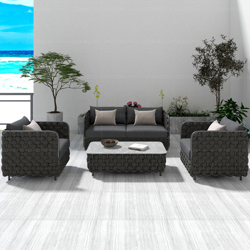 Set Divano da Esterno in Ratta - Outdoor Furniture Grey recensione e prezzo