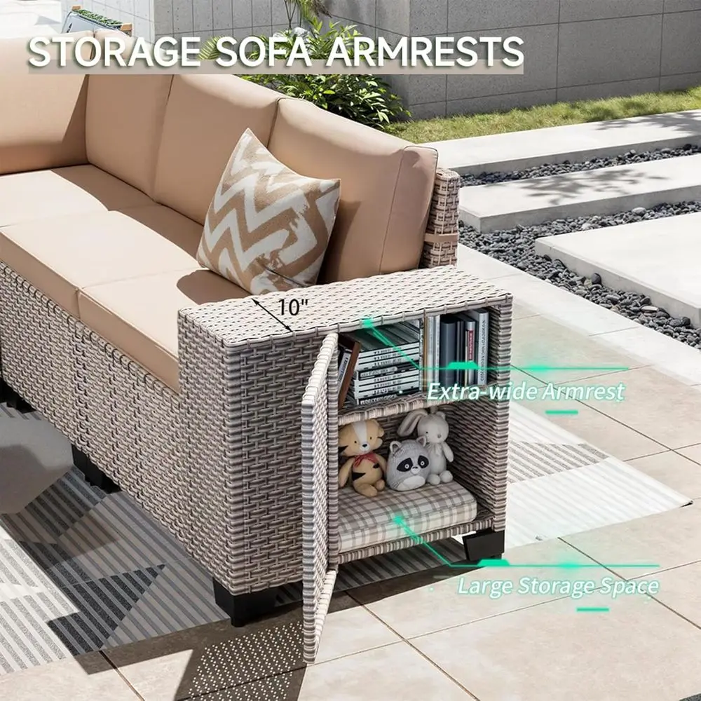 Set di Mobili da Esterno a 7 P - Outdoor Furniture Set With Fire Pit recensione e prezzo