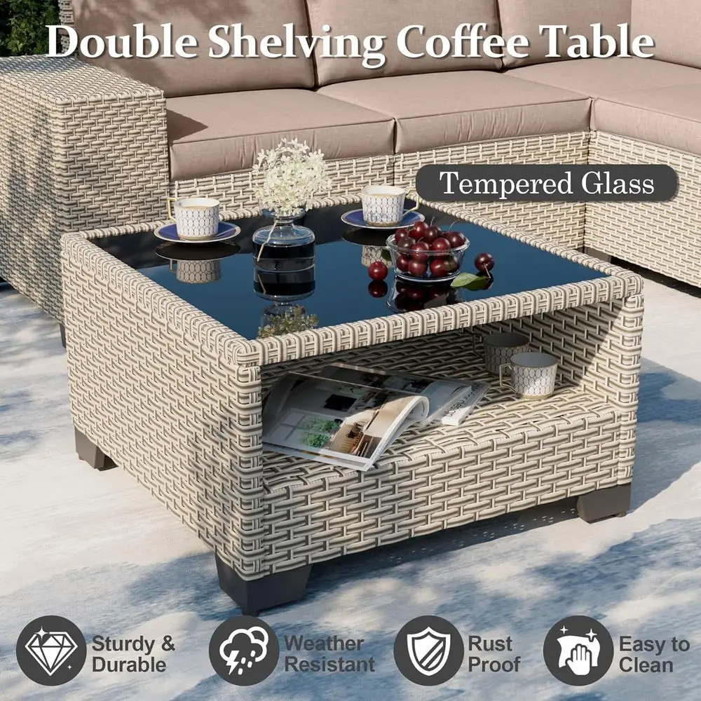 Set di Mobili da Esterno a 7 P - Outdoor Furniture Set With Fire Pit recensione e prezzo