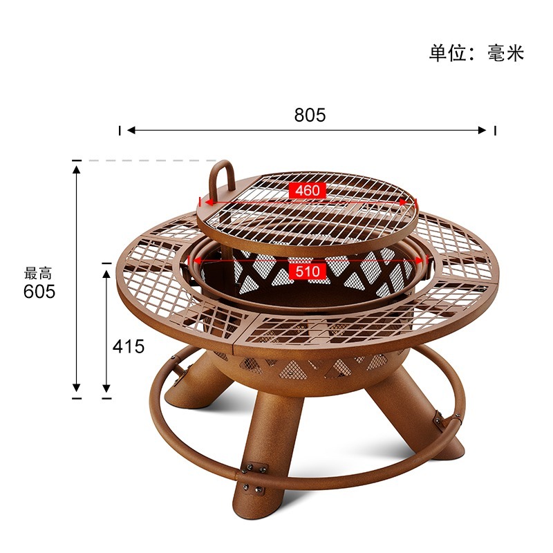 Set Barbecue e Braciere Modern - Outdoor Furniture Set With Fire Pit recensione e prezzo