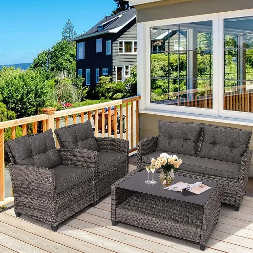 Set di Mobili da Esterno Grigi - Outdoor Furniture Grey recensione e prezzo