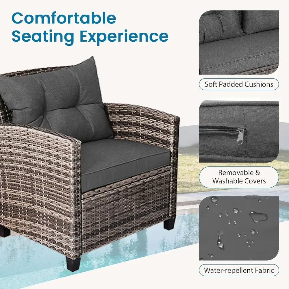 Set di Mobili da Esterno Grigi - Outdoor Furniture Grey recensione e prezzo