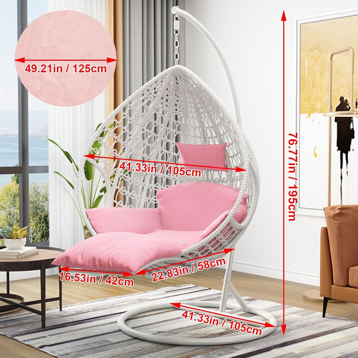 Sedia a dondolo sospesa in rat - Hanging Egg Chair recensione e prezzo