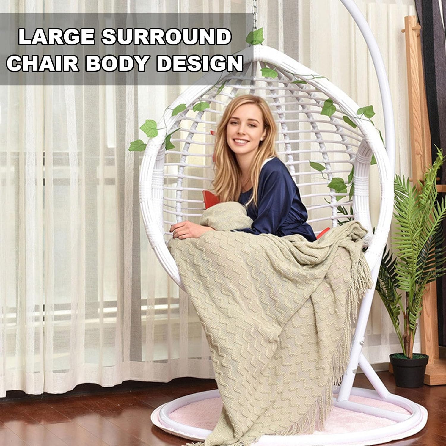 Sedia a dondolo sospesa in rat - Hanging Egg Chair recensione e prezzo