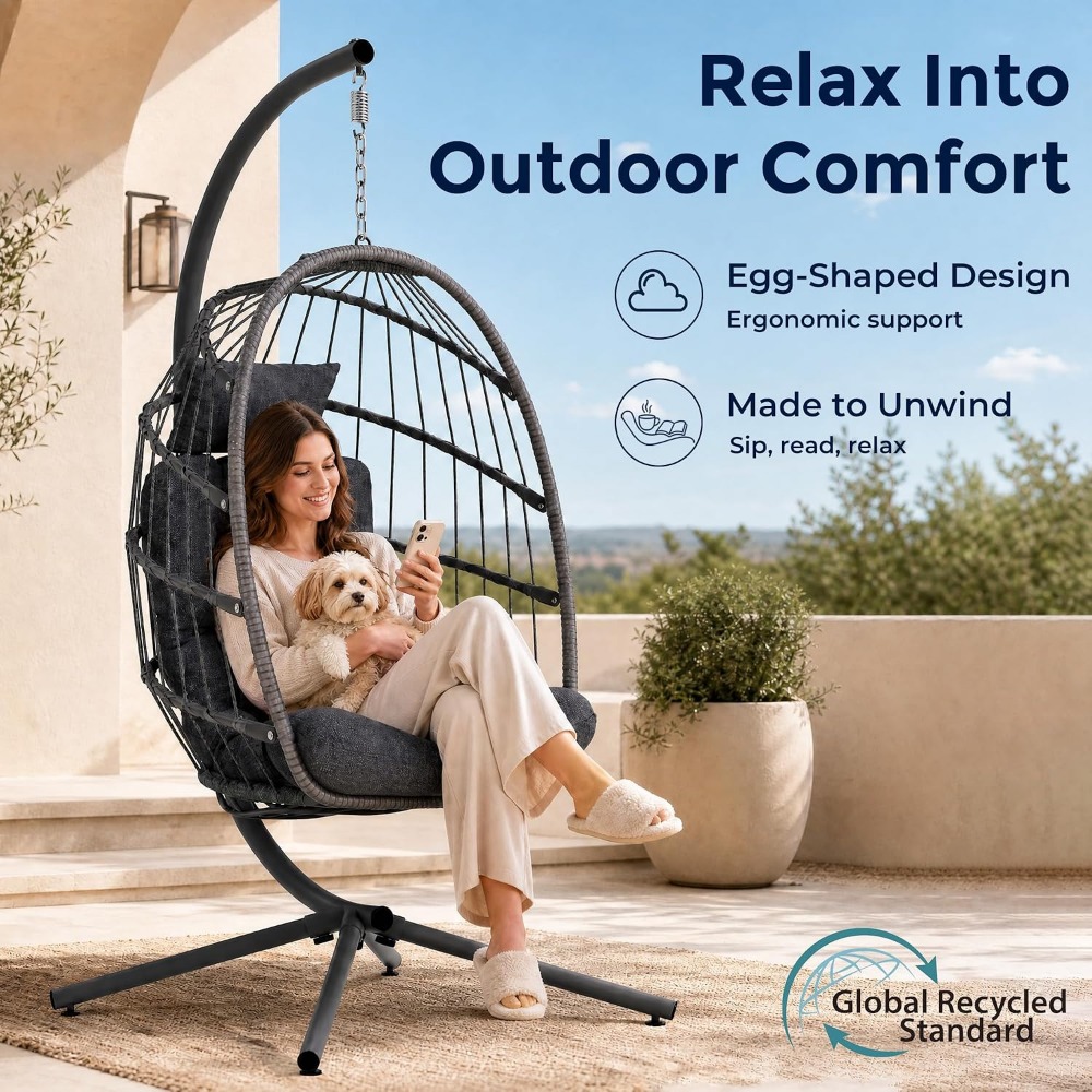 Sedia a dondolo a forma di uov - Hanging Egg Chair recensione e prezzo