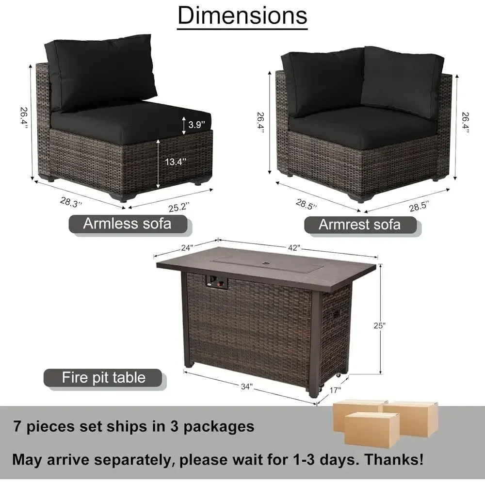 Set di mobili da giardino da e - Outdoor Furniture Set With Fire Pit recensione e prezzo