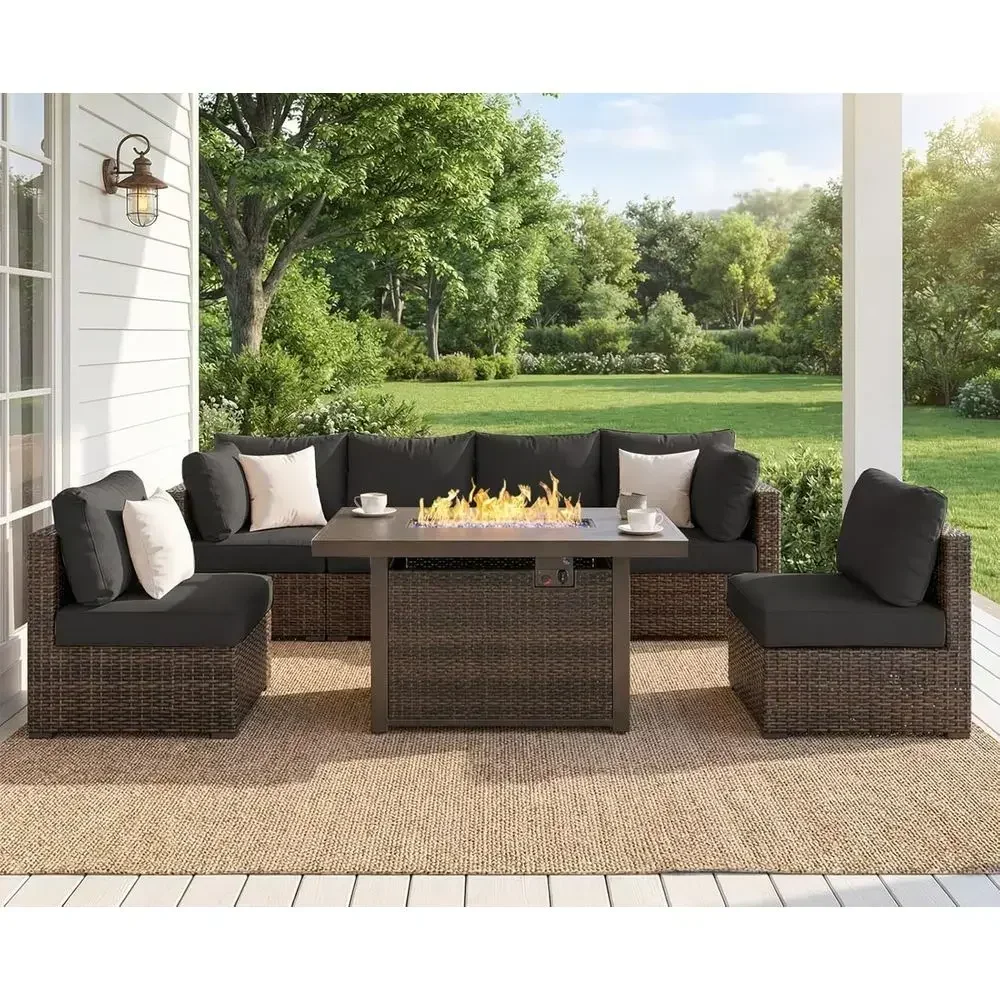 Set di mobili da giardino da e - Outdoor Furniture Set With Fire Pit recensione e prezzo