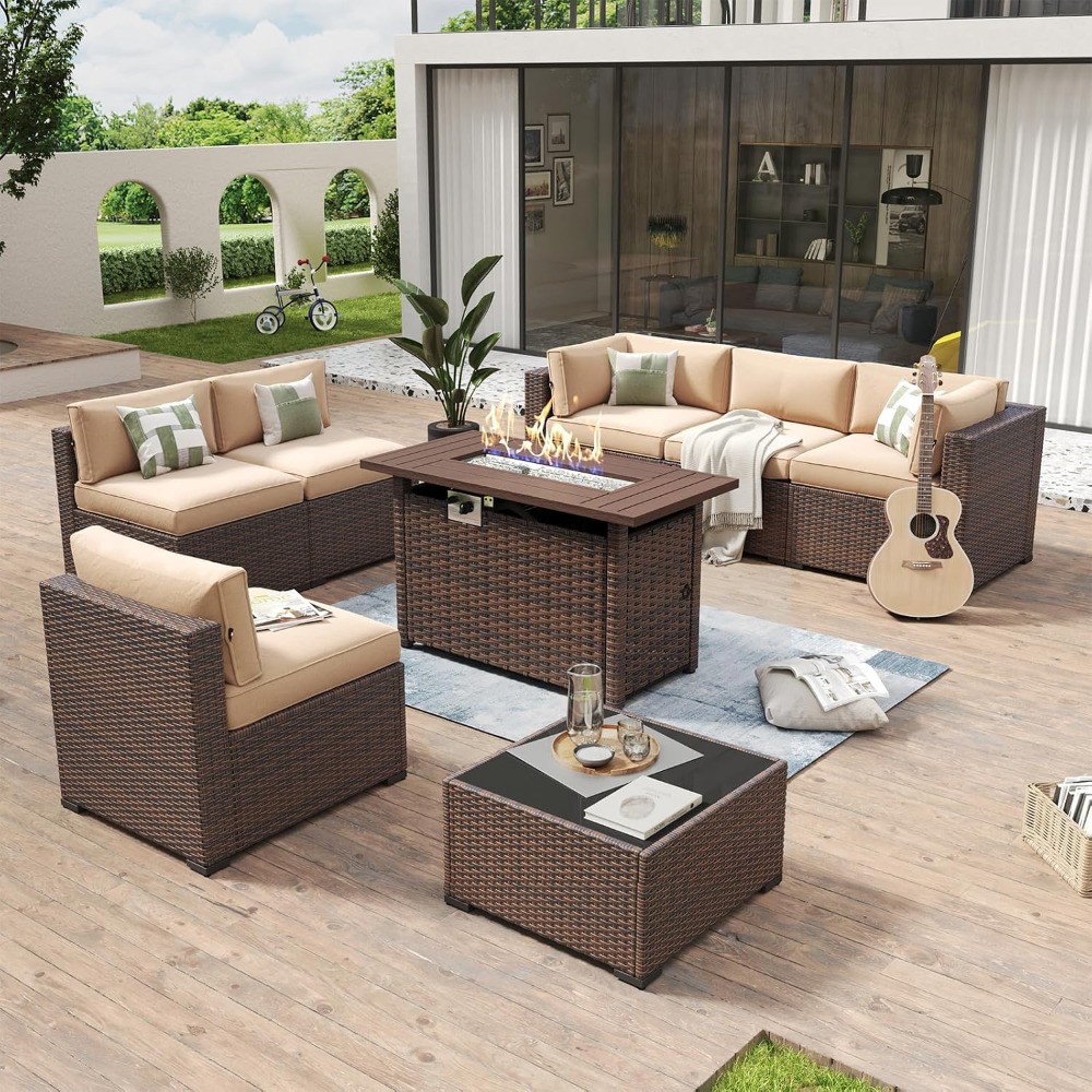 Offerta Esclusiva: Set di Mobi - Outdoor Furniture Set With Fire Pit recensione e prezzo