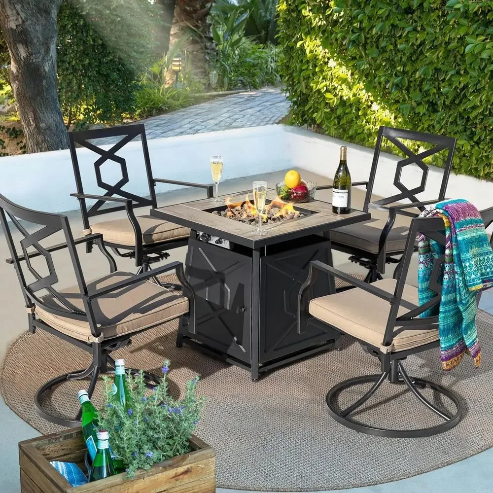 Set di mobili da giardino da 5 - Outdoor Furniture Set With Fire Pit recensione e prezzo