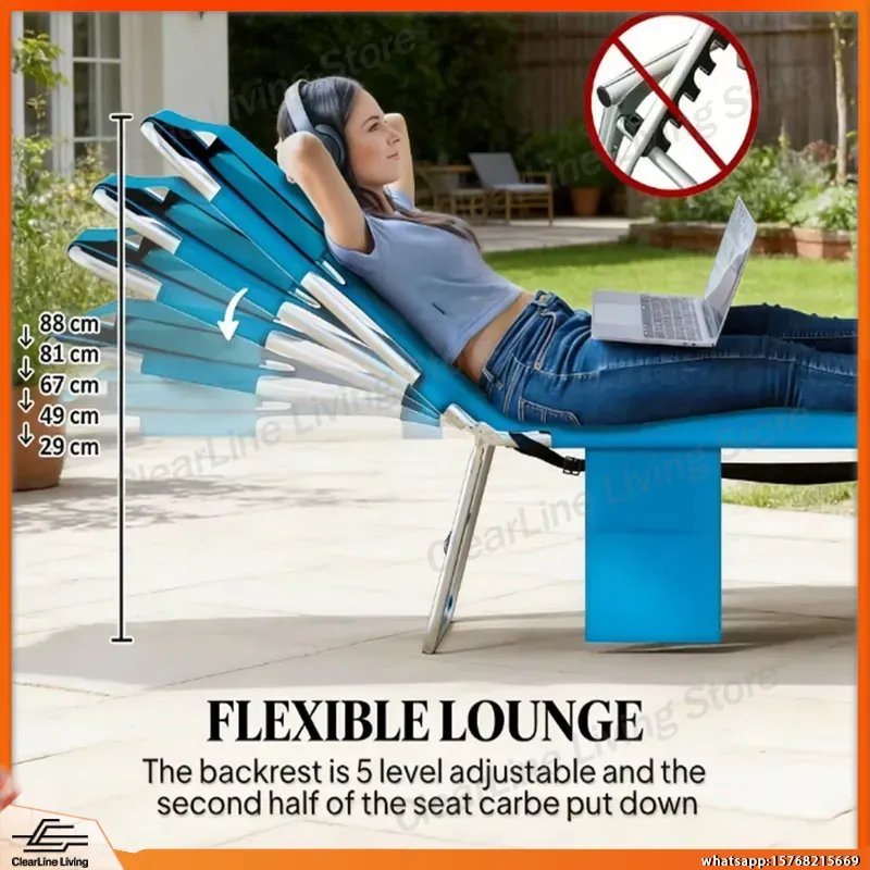 Sdraio da Esterno Azzurra per  - Deck Chair Lounger recensione e prezzo